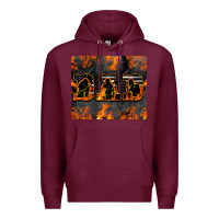 Burgundy American Firefighter Dad Premium Hoodie - LillyAllenDesigns