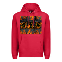 Cardinal American Firefighter Dad Premium Hoodie - LillyAllenDesigns