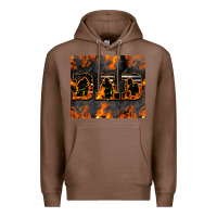 Chestnut American Firefighter Dad Premium Hoodie - LillyAllenDesigns