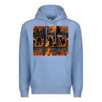 Colony Blue American Firefighter Dad Premium Hoodie - LillyAllenDesigns