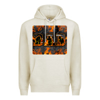 Oatmeal Heather American Firefighter Dad Premium Hoodie - LillyAllenDesigns