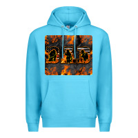 Ocean Blue American Firefighter Dad Premium Hoodie - LillyAllenDesigns