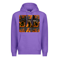 Purple American Firefighter Dad Premium Hoodie - LillyAllenDesigns