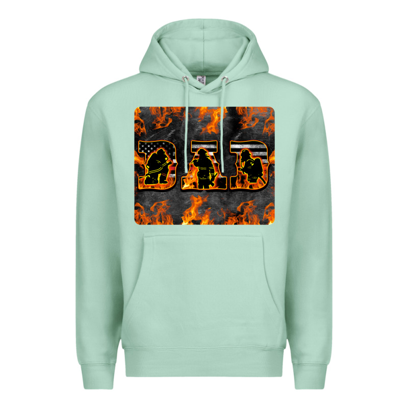 American Firefighter Dad Premium Hoodie by LillyAllenDesigns | Teevron