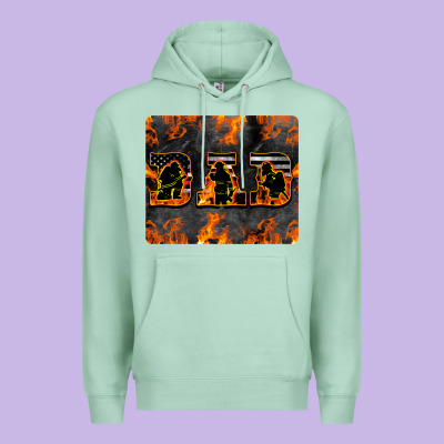 American Firefighter Dad Premium Hoodie Designed By Lillyallendesigns
