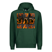 Sports Green American Firefighter Dad Premium Hoodie - LillyAllenDesigns