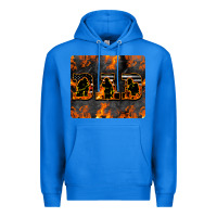 True Royal American Firefighter Dad Premium Hoodie - LillyAllenDesigns