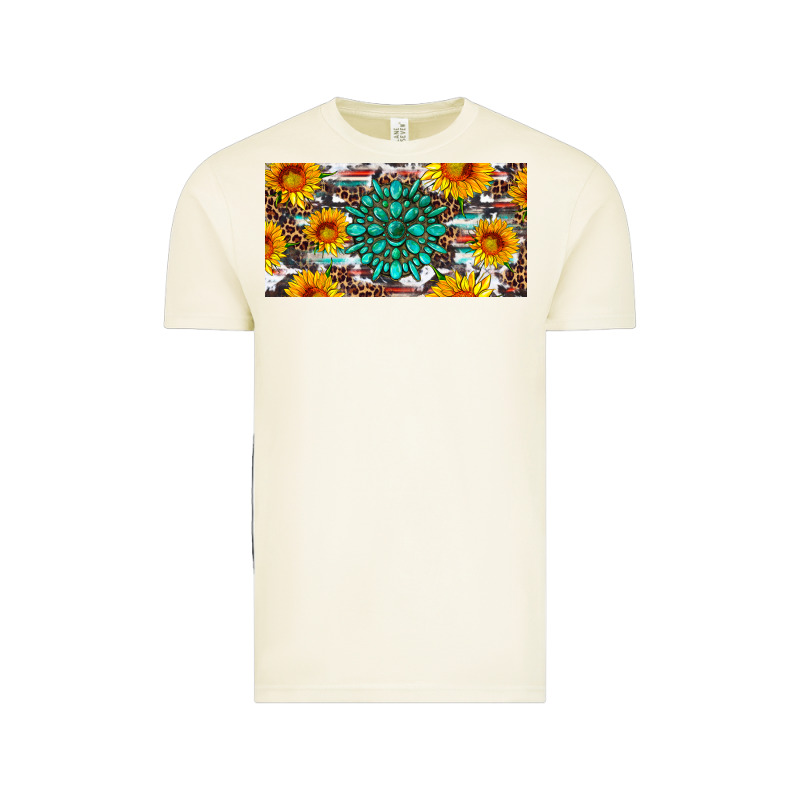 Gemtone And Sunflowers License Plate Vintage Tee by Artiststas | Teevron