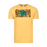 Vintage Mustard gemtone and sunflowers license plate Vintage Tee - Artiststas