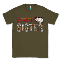 Army Green baseball sister with leopard Classic Tee - texasbilliewilder
