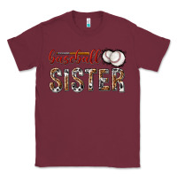 Burgundy baseball sister with leopard Classic Tee - texasbilliewilder