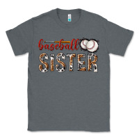 Charcoal Heather baseball sister with leopard Classic Tee - texasbilliewilder