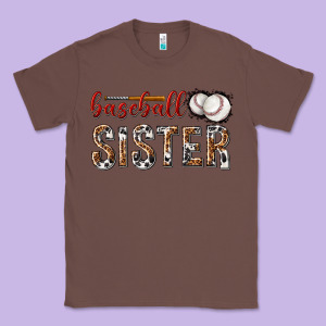 Baseball Sister With Leopard Classic Tee Designed By Texasbilliewilder