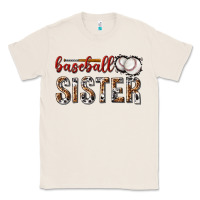 Natural baseball sister with leopard Classic Tee - texasbilliewilder