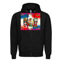 Black dominican republic coffee cups Zipper Hoodie - Zillion Design Studio