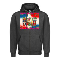 Charcoal Heather dominican republic coffee cups Zipper Hoodie - Zillion Design Studio