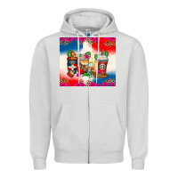 Dove Grey dominican republic coffee cups Zipper Hoodie - Zillion Design Studio