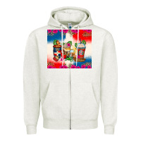 Oatmeal Heather dominican republic coffee cups Zipper Hoodie - Zillion Design Studio