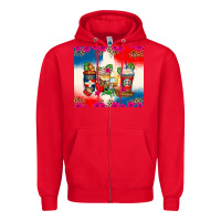 Red dominican republic coffee cups Zipper Hoodie - Zillion Design Studio