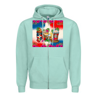 Seafoam dominican republic coffee cups Zipper Hoodie - Zillion Design Studio