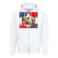 White dominican republic coffee cups Zipper Hoodie - Zillion Design Studio