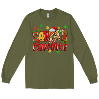 Army Green santa's favorite Long Sleeve Tee - MaliasSmallBusiness