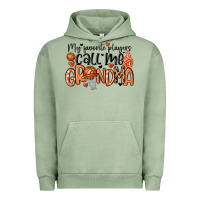 Pigment Oil Green my favorite players call me grandma Urban Hoodie - MaliasSmallBusiness