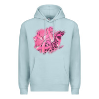 Blue Mist breast cancer patches Premium Hoodie - Jasminsmagicworld