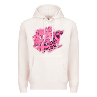 Pale Pink breast cancer patches Premium Hoodie - Jasminsmagicworld
