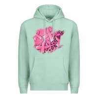 Seafoam breast cancer patches Premium Hoodie - Jasminsmagicworld