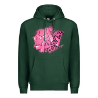 Sports Green breast cancer patches Premium Hoodie - Jasminsmagicworld