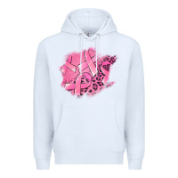 White breast cancer patches Premium Hoodie - Jasminsmagicworld