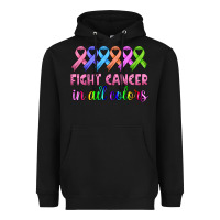 Black fight cancer in all colors Heavyweight Hoodie - HRA Design Shop