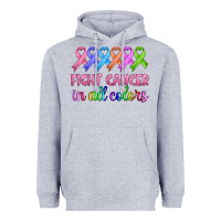 Heather Grey fight cancer in all colors Heavyweight Hoodie - HRA Design Shop