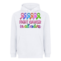 White fight cancer in all colors Heavyweight Hoodie - HRA Design Shop