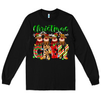 Black christmas crew  deer Long Sleeve Tee - MaliasSmallBusiness