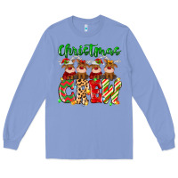 Colony Blue christmas crew  deer Long Sleeve Tee - MaliasSmallBusiness
