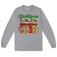 Heather Grey christmas crew  deer Long Sleeve Tee - MaliasSmallBusiness