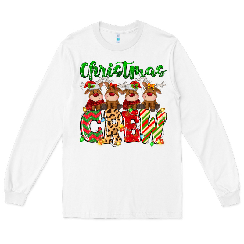 Christmas Crew  Deer Long Sleeve Tee by MaliasSmallBusiness | Teevron