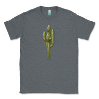 Charcoal Heather cactus Classic Tee - BarkalooDesign