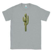 Heather Grey cactus Classic Tee - BarkalooDesign