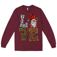 Burgundy love gnomes Long Sleeve Tee - BarkalooDesign