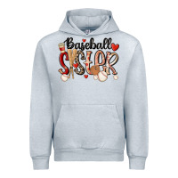 Heather Grey baseball sister Urban Hoodie - MaliasSmallBusiness