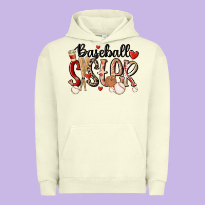 Baseball Sister Urban Hoodie Designed By Maliassmallbusiness