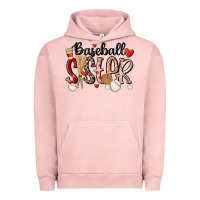 Pigment Salmon baseball sister Urban Hoodie - MaliasSmallBusiness