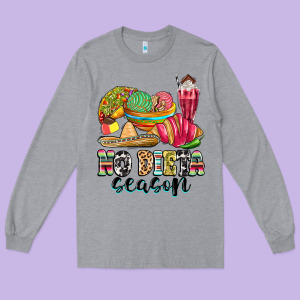 No Dieta Season Long Sleeve Tee Designed By Maliassmallbusiness