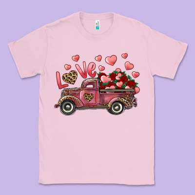 Love Truck With Roses And Leopard Classic Tee Designed By Ranaportraitstore