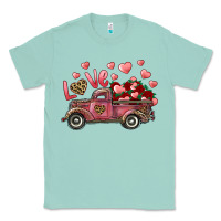 Seafoam Love Truck With Roses And Leopard Classic Tee - RanaPortraitStore