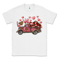 White Love Truck With Roses And Leopard Classic Tee - RanaPortraitStore