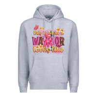 Heather Grey this is what a warrior looks like Premium Hoodie - NancyCooperArtShop